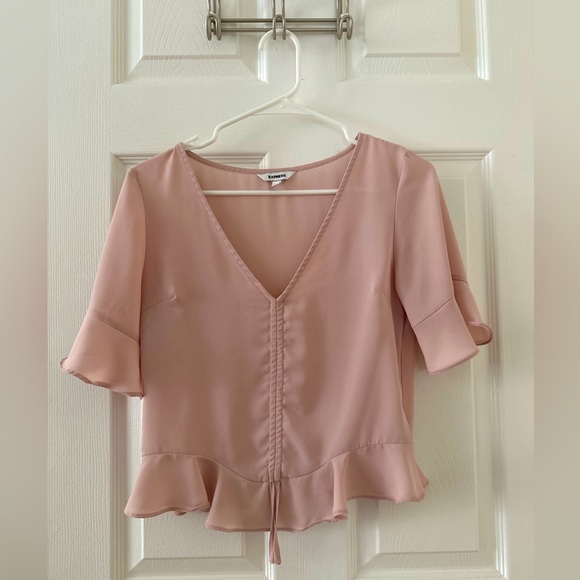 Express Pink See through Blouse - Picture 1 of 2